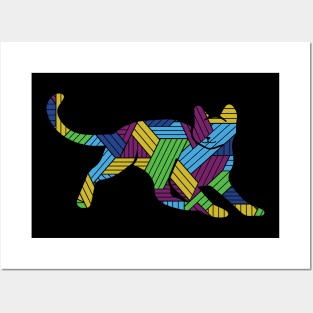 Funny cats cat colorful t-shirt Posters and Art